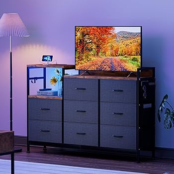 Amazon｜IKIFLY チェスト収納 タンス 棚付き 箪笥 リビング収納